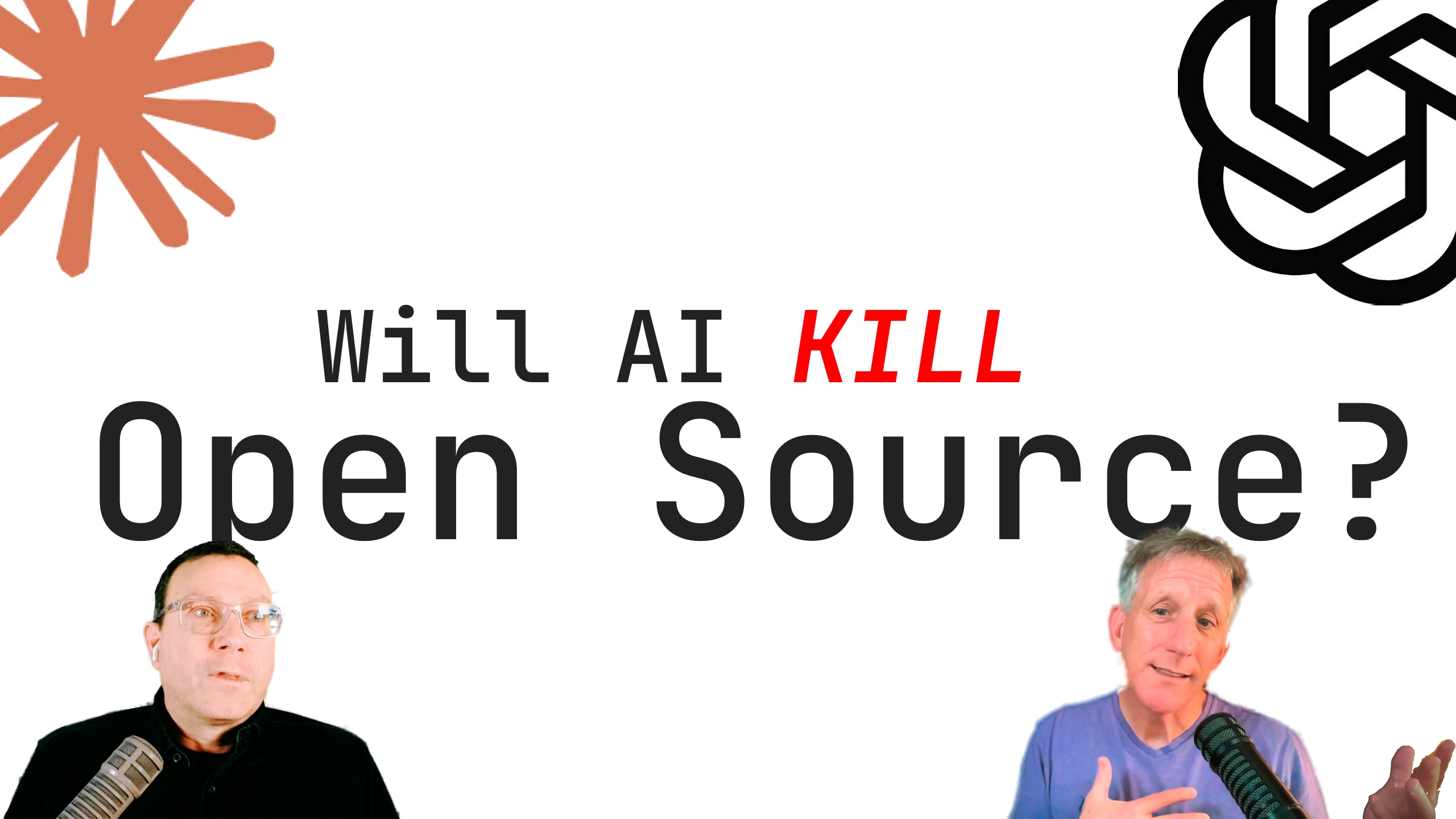 Michael Kennedy and Paul Everitt discussing whether AI will kill open source